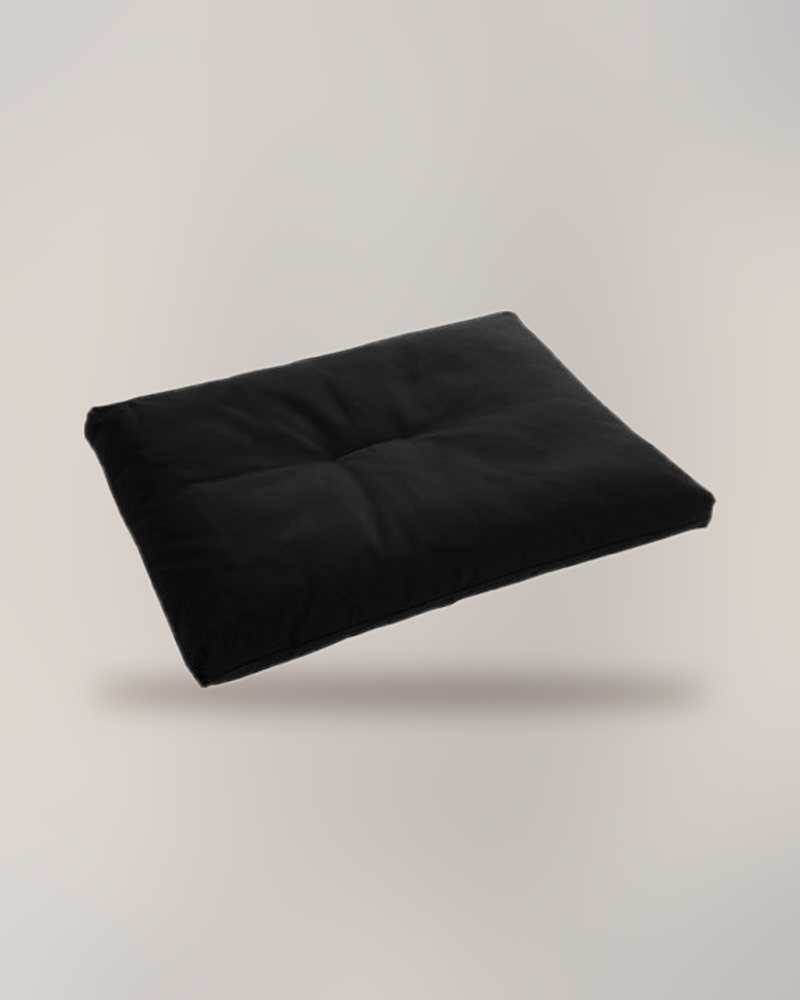 Black zabuton mats
